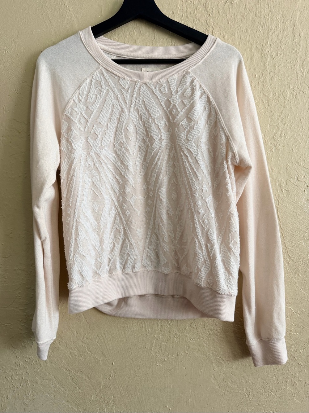 Billabong Cream Textured Crewneck Sweater